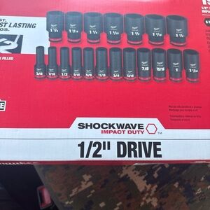 Shockwave Impact Duty Socket Set - Black